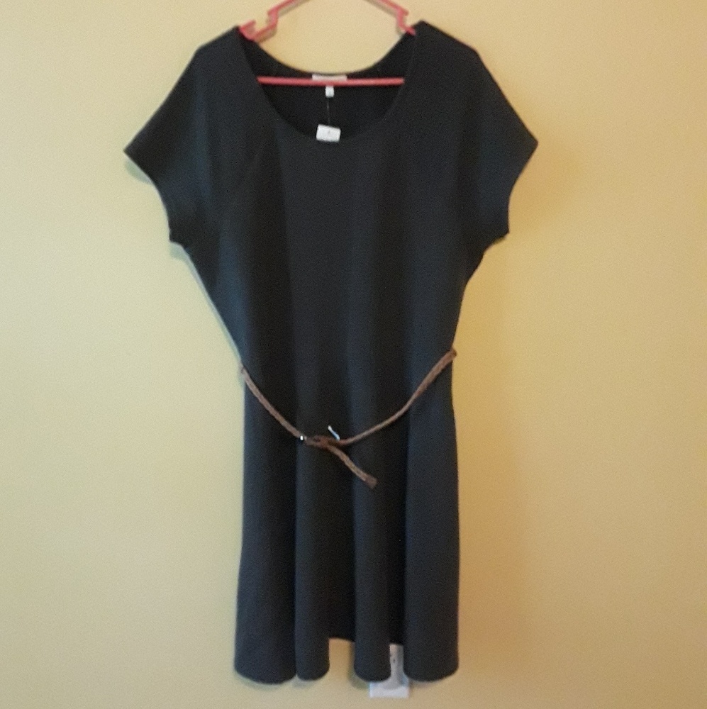 Gray Belted Dress